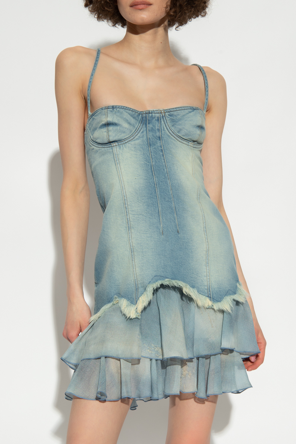 Blue Denim slip dress Blumarine - SchaferandweinerShops KR